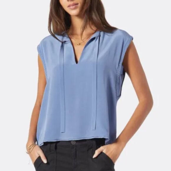 Joie Cerily Silk Short Sleeve Top - Size M - Picture 1 of 7